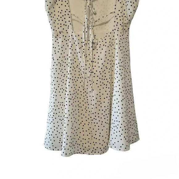Lulu's Polkadot Spaghetti Strap Mini Casual Sundress Dress White Size Large. - Picture 10 of 11